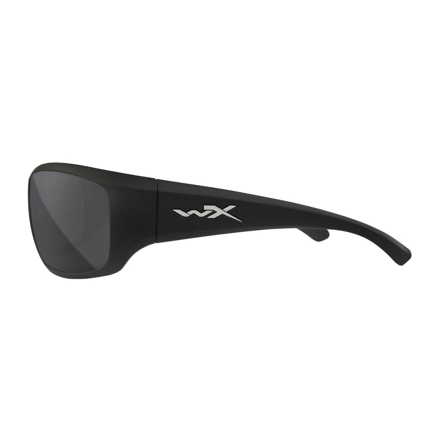 Left. Wiley X - Wiley-X Omega Sunglasses (Captivate Polarized Gray Lens, Matte Black Frame) - Gray.