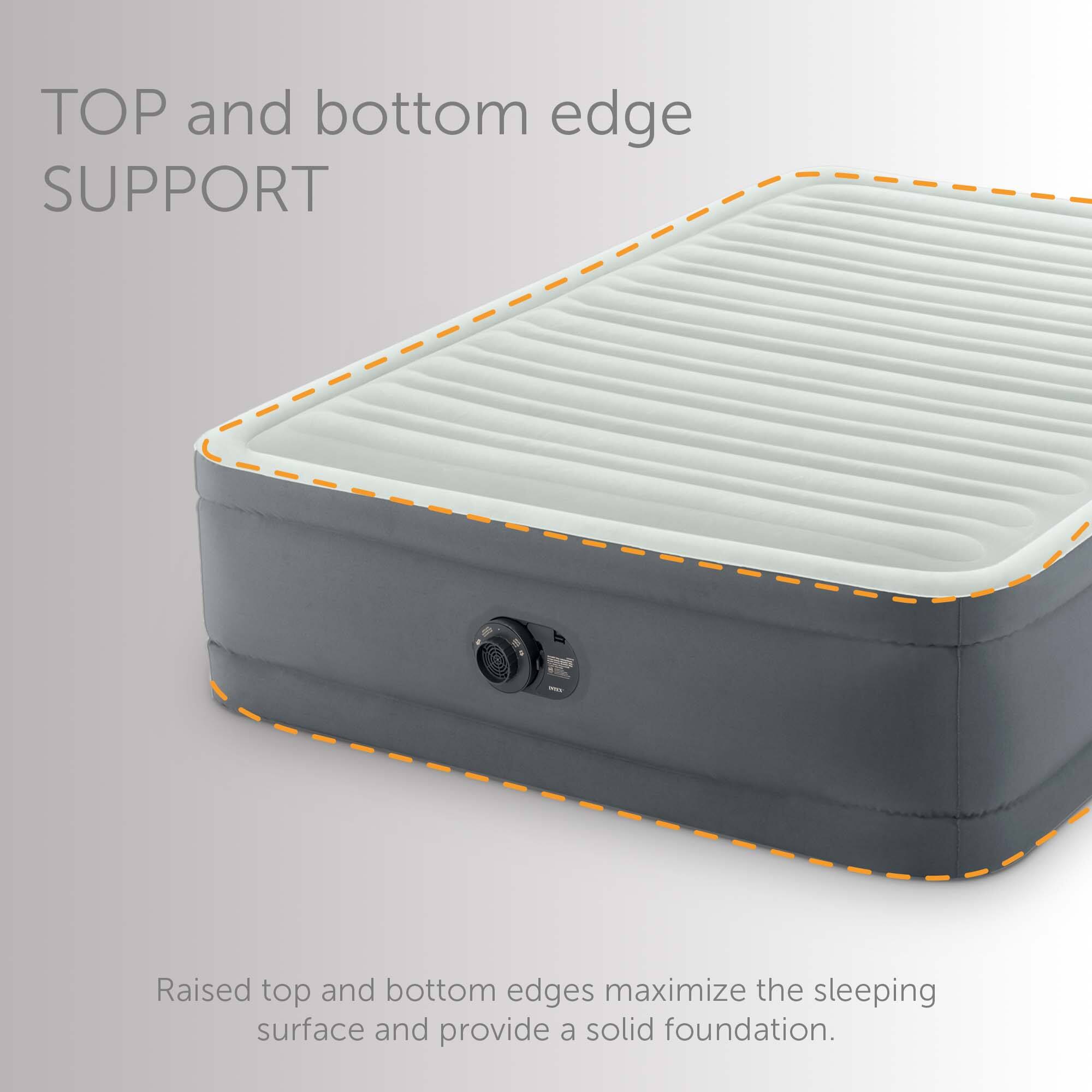 TOP and bottom edge SUPPORT

Raised top and bottom edges maximize the sleeping surface and provide a solid foundation.