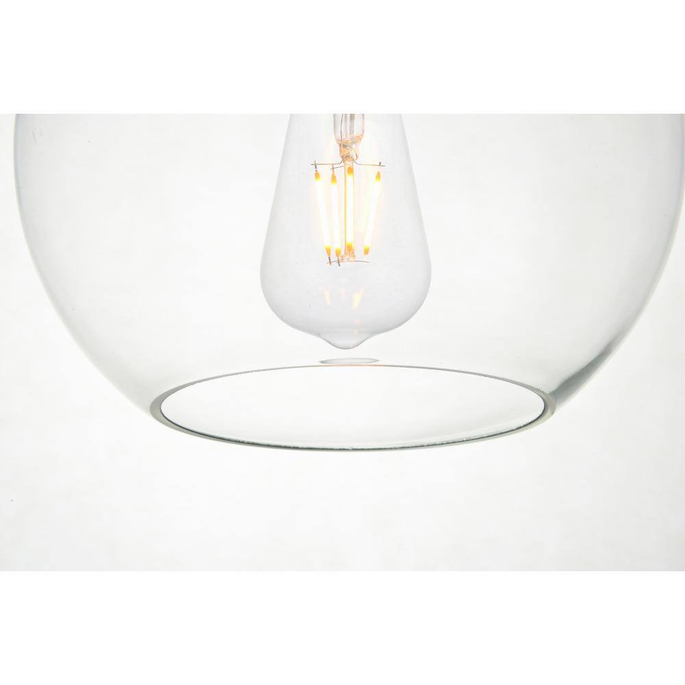 Back. Living District - Baxter 5 Lights Black Pendant With Clear Glass - Black And Clear.