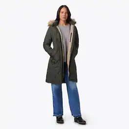 Mobile Warming - App Controlled Women's Carlyle Heated Jacket - Forest Green