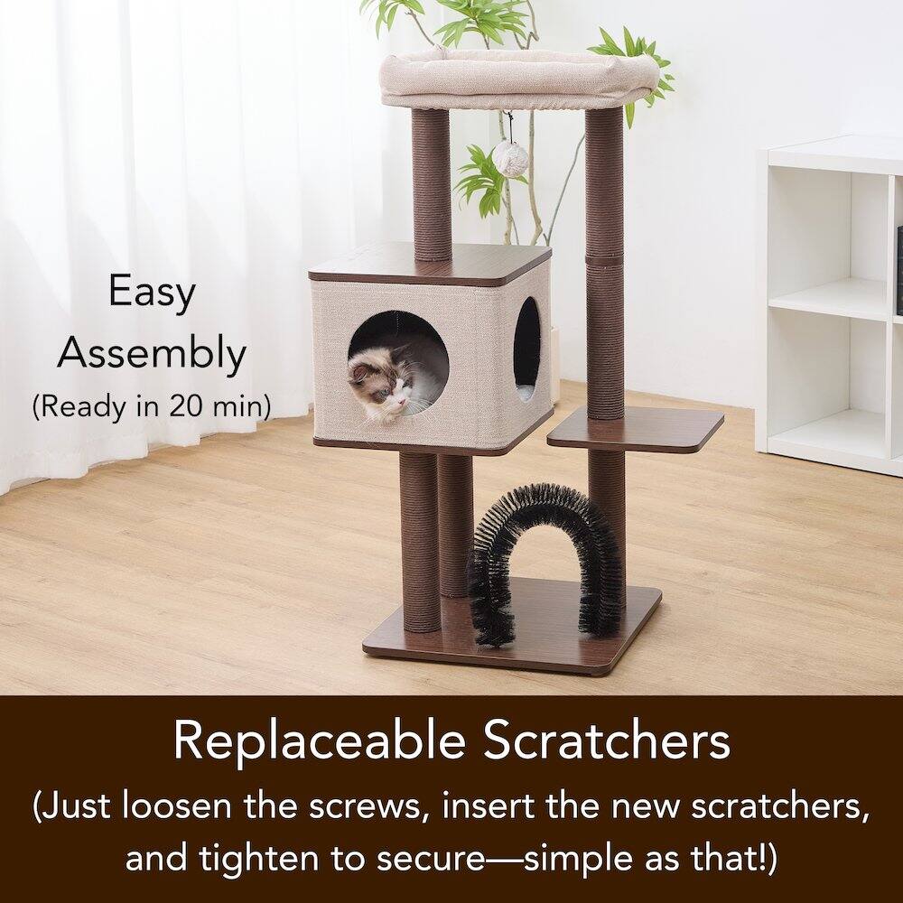Easy Assembly (Ready in 20 min)

Replaceable Scratchers (Just loosen the screws, insert the new scratchers, and tighten to secure—simple as that!)