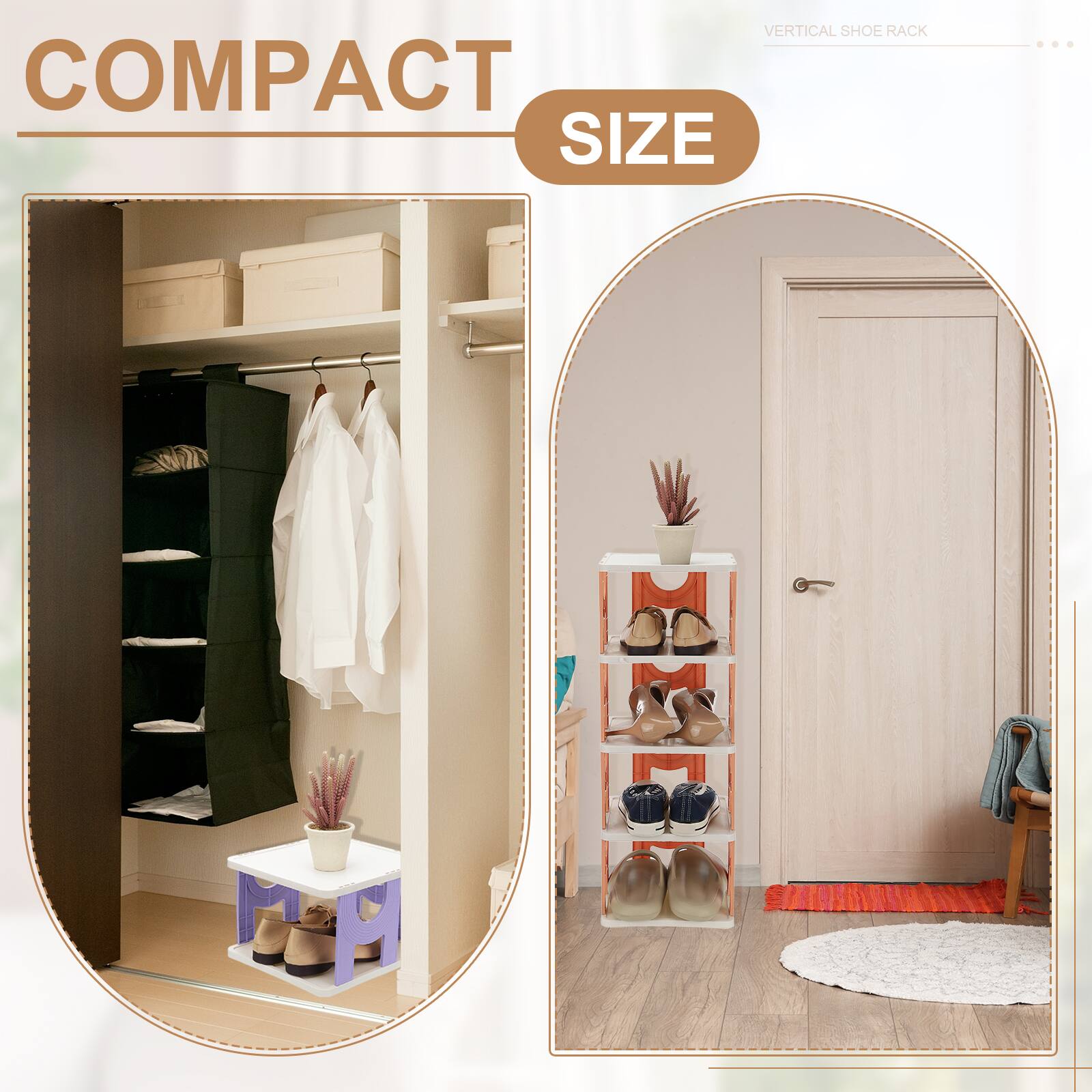 VERTICAL SHOE RACK COMPACT SIZE