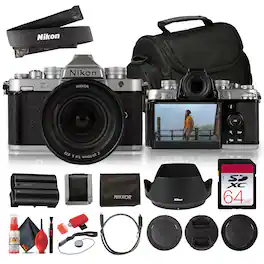 Nikon - Zf Mirrorless Camera +24-70mm f/4 S Lens 24.5MP 4K Bundle - Silver