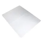 Front. Floortex - Translucent Rectangular With Fold Polypropylene Chair Mat for Carpets 46 x 57 inches - Translucent.