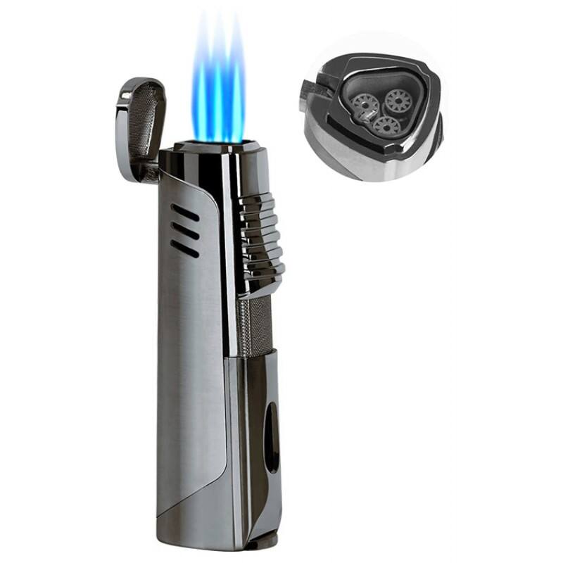 Angle. Prestige - The Pinnacle Torch Lighter (Gun Metal) - Gun Metal Finish.
