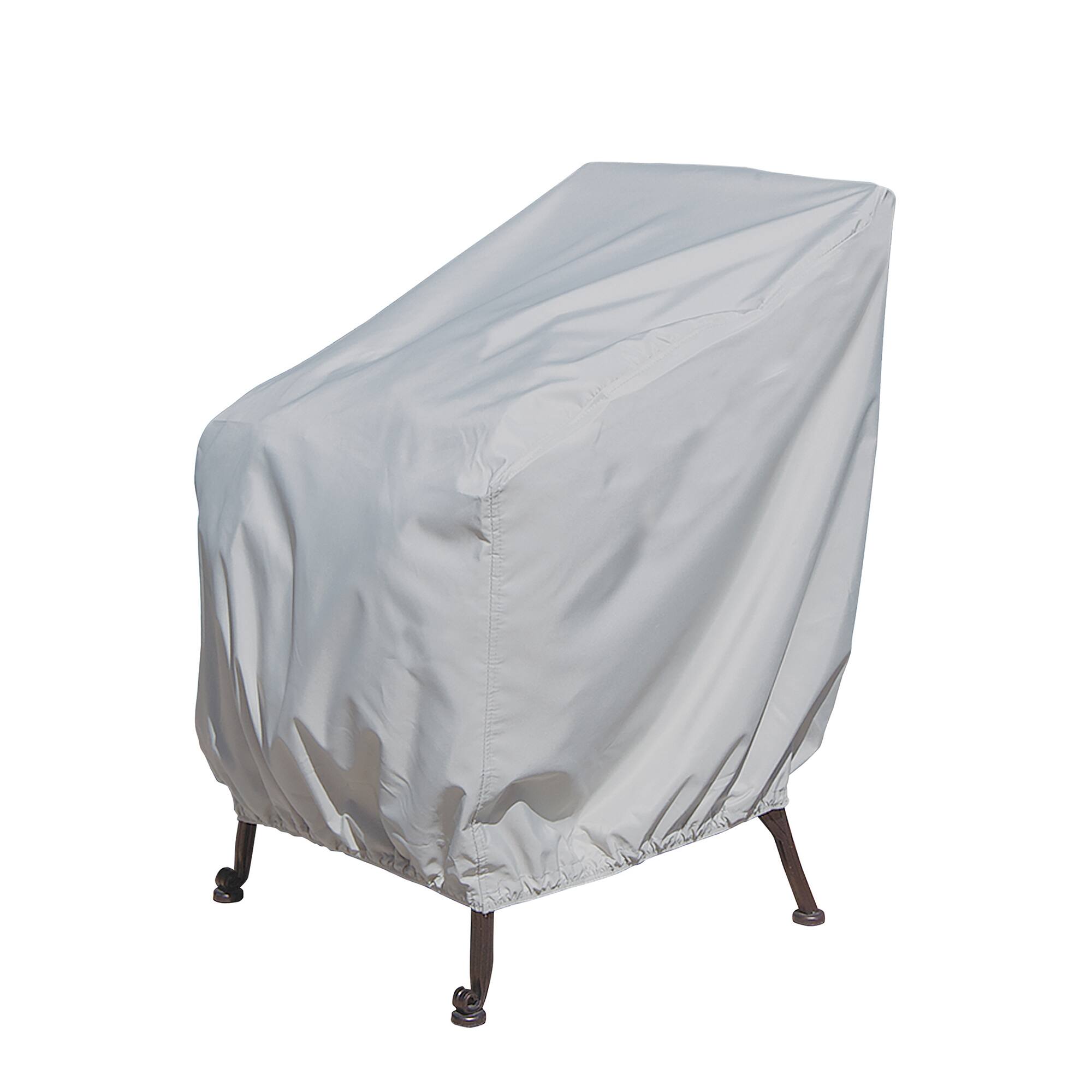 Front. Mondawe - 35"W x 35"D x 35"H Outdoor Furniture Protective Cover Fits Lounge Chair with Elastic - Grey.