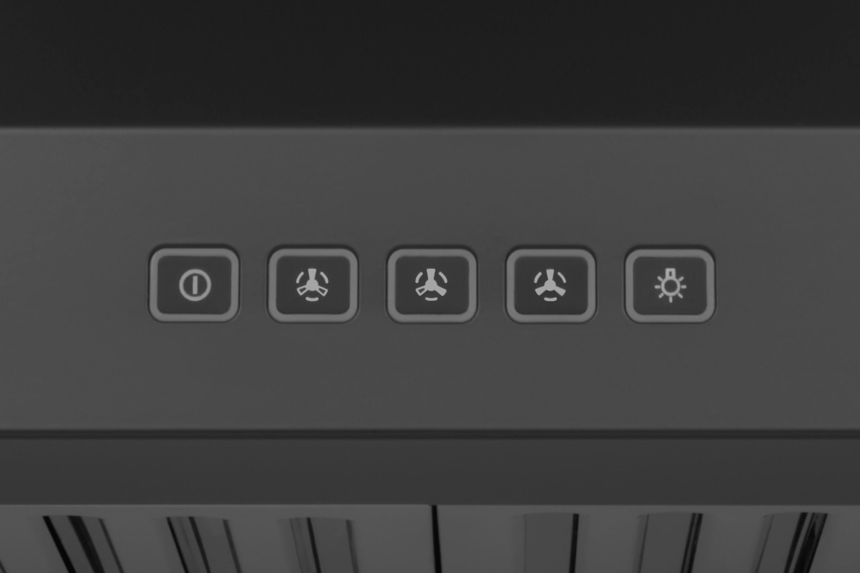 Alt View 4. Hauslane - Hauslane WM-530 PRO 30-in Convertible Matte Black Wall-Mounted Range Hood - Matte Black.