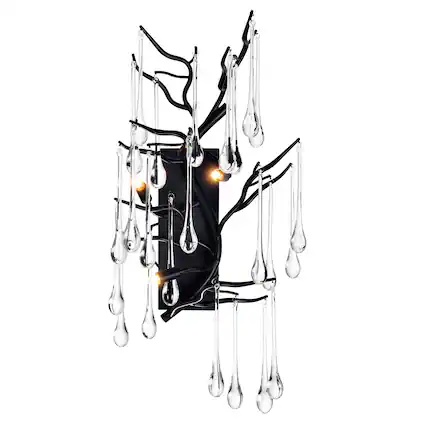 Front. CWI Lighting - Anita 3 Light Wall Sconce With Black Finish - Black.