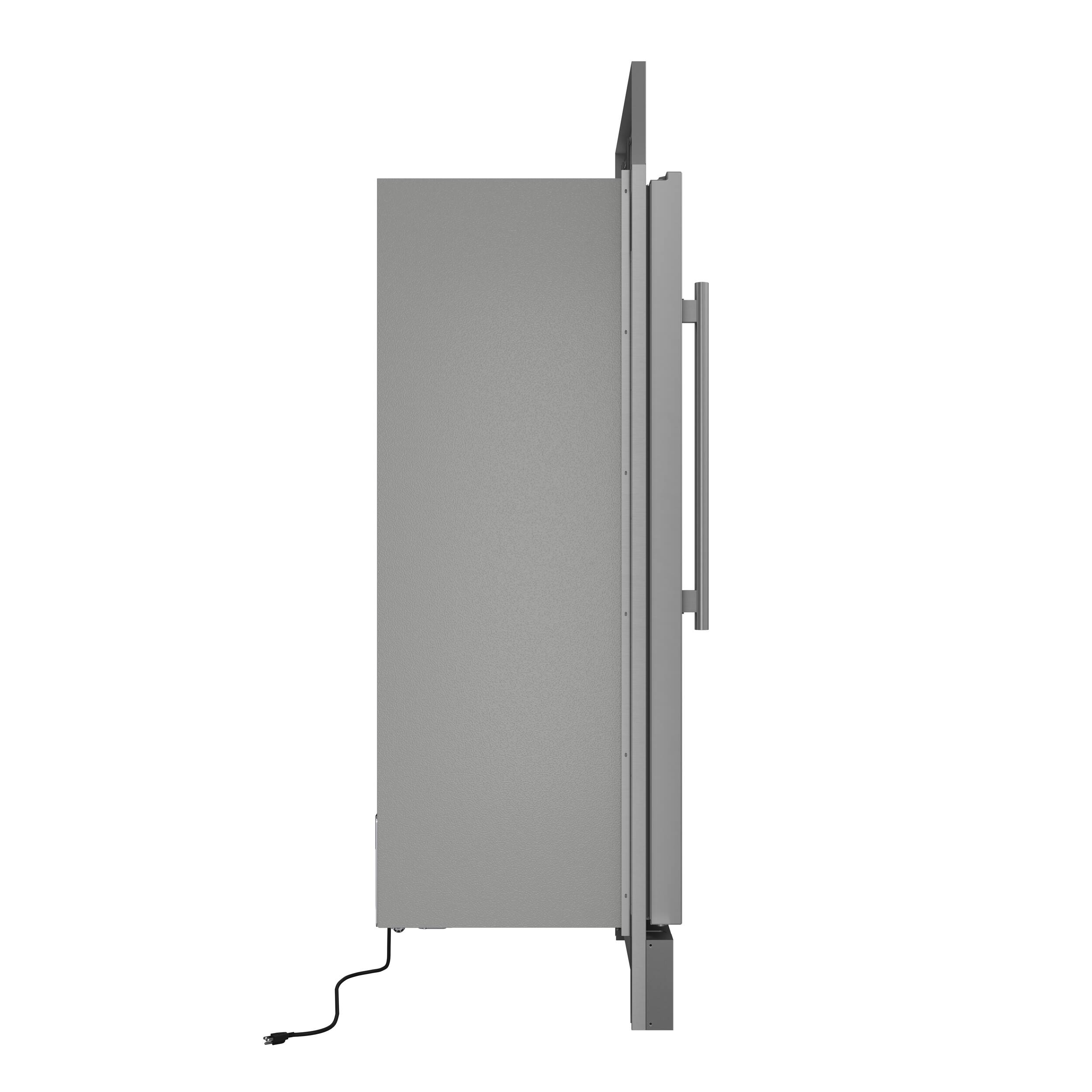 Left. Forno Appliances - Maderno 13.6 Cu. Ft. Built-In Upright Convertible Freezer with Decorative Trim and Right Swing Door - Stainless Steel.