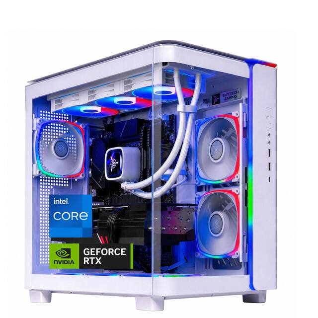 Skytech Gaming - KING95 Gaming PC - Intel Core Ultra 7 U7 265F (2025) - 16GB Memory - NVIDIA GeForce RTX 5060 - 1TB NVMe Storage - White
