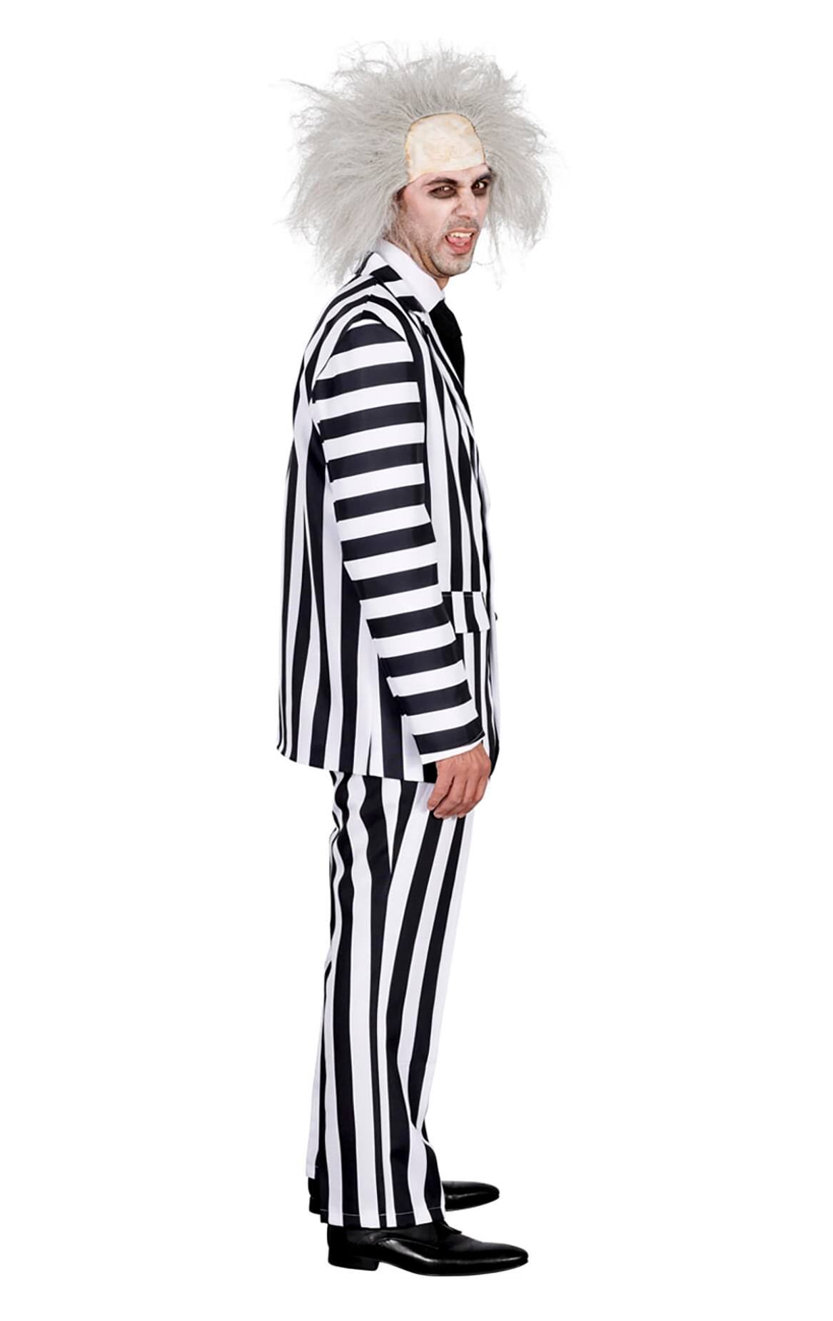 Alt View 1. Orion Costumes - Black & White Striped Suit Adult Costume | X-Large - Black/White.