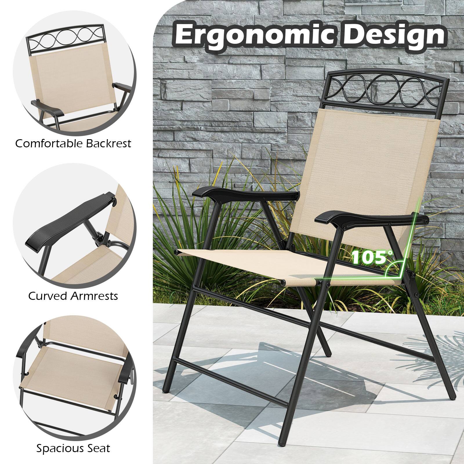 Ergonomic Design

- Comfortable Backrest
- Curved Armrests
- Spacious Seat

105°