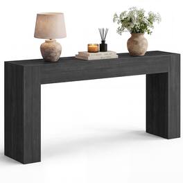Songmics Home - Entryway Table, Long Console Table, Thick Tabletop, Farmhouse Style, for Hallway, Behind the Couch, Living Room, Foyer - Charcoal Gray