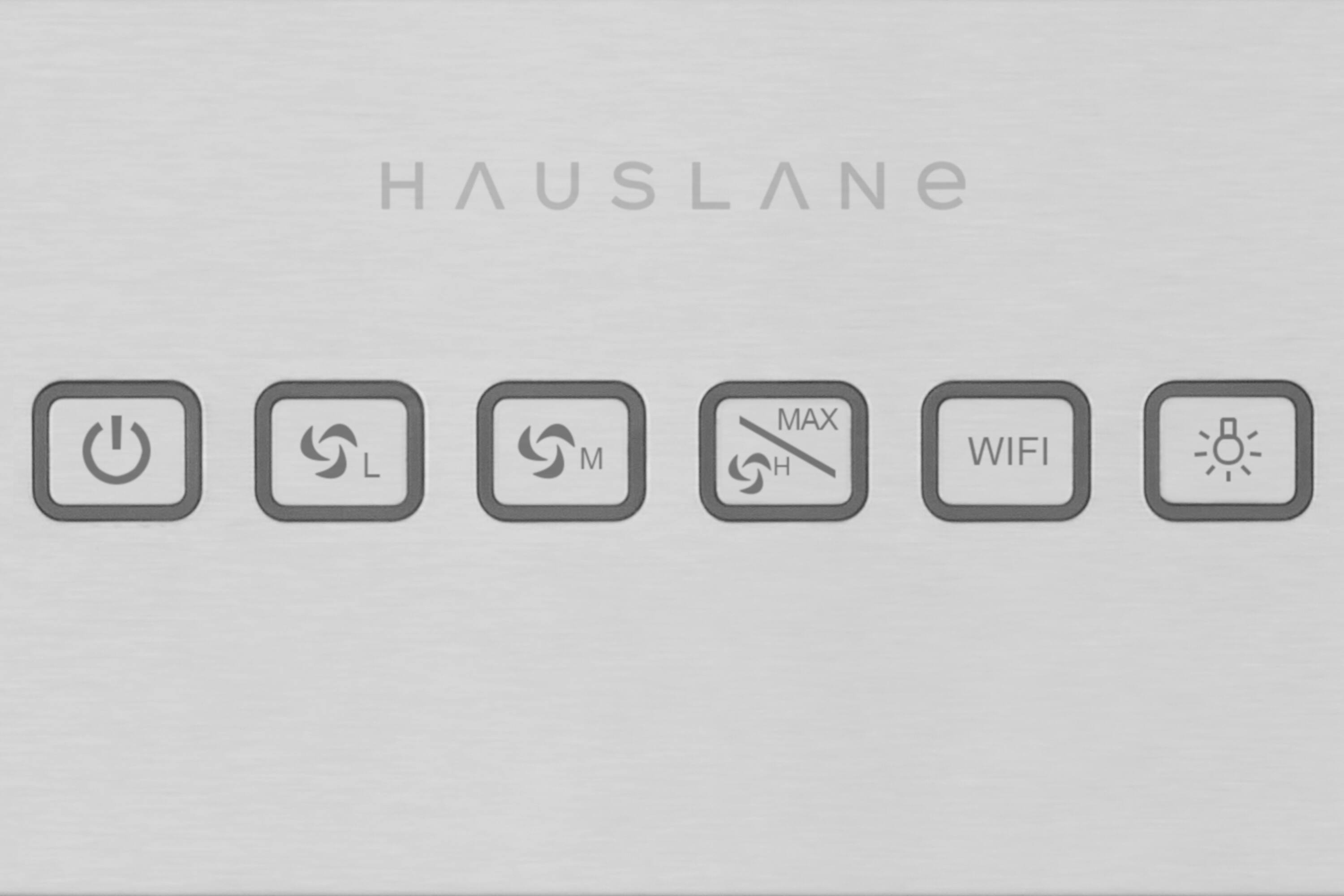 HAUSLANE

- Power button
- L (Low)
- M (Medium)
- MAX (High)
- WIFI
- Sun icon (possibly for temperature or light settings)