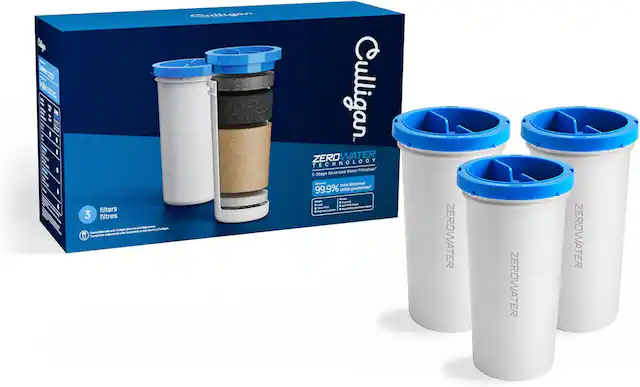 I filters 3 filtres Cempatone 0 Cempae A Culligan. TM TECHNOLOGY 5-Stage ZEROWATER ZERO 99.9% Advanced solids total Water dissolved guaranteed" Filtration" ZEROWATER ZEROWATER ZEROWATER