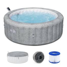 Bestway - SaluSpa Bali Smart AirJet Inflatable Hot Tub w/ EnergySense Cover - Gray