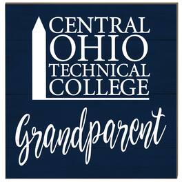 Jardine - Central Ohio Technical College 10" x 10" Grandparent Wood Plaque - Brown