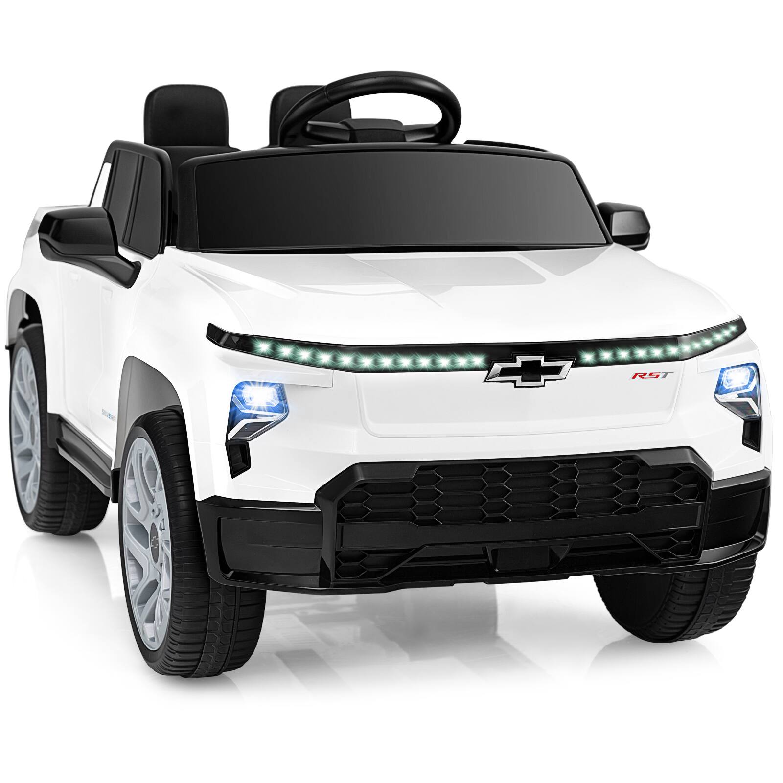 Alt View 9. Gymax - Gymax Ride on Car 12V Licensed Chevrolet Truck Kids' Electric Vehicles Gift for 3+ White - White.