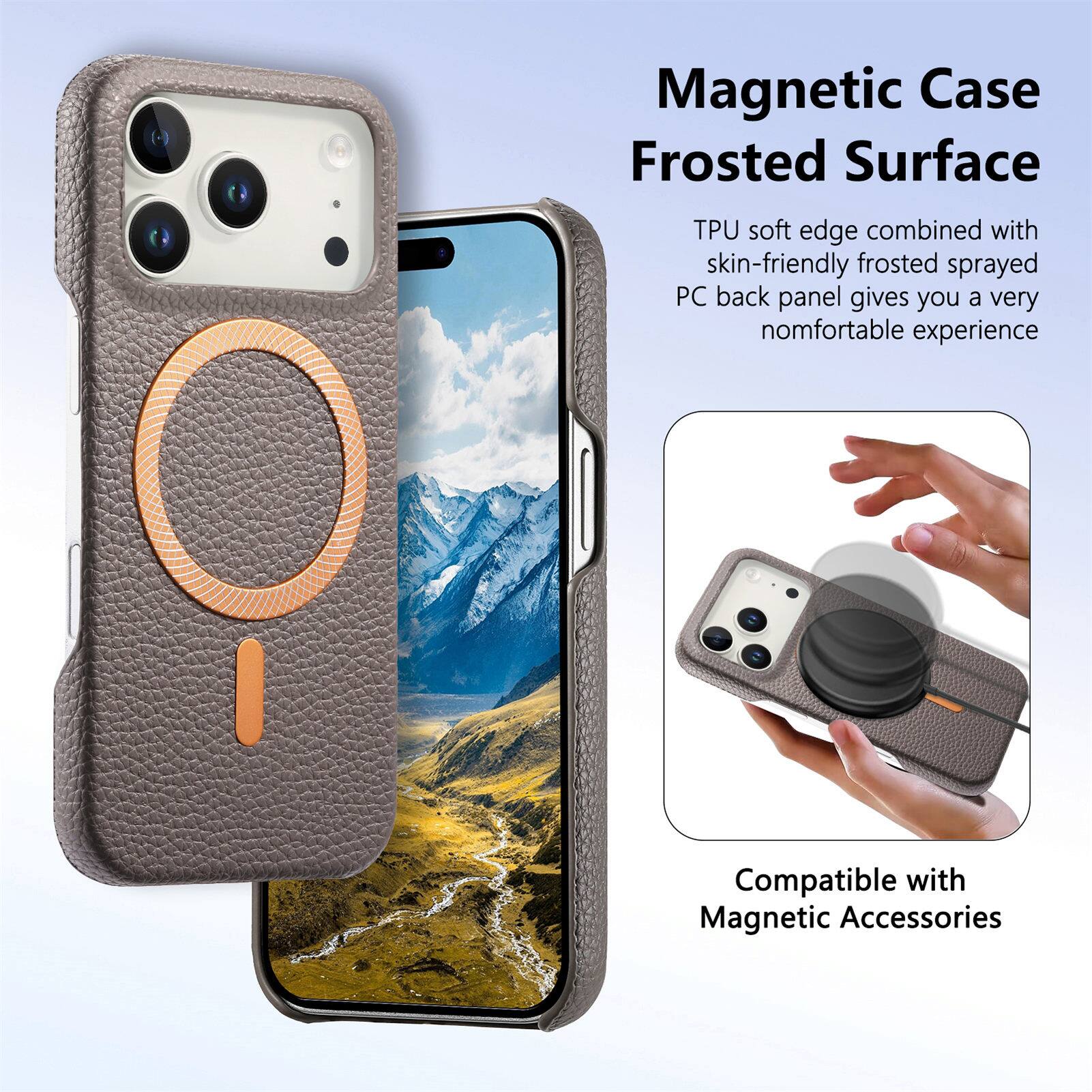 Magnetic Case Frosted Surface

TPU soft edge combined with skin-friendly frosted sprayed PC back panel gives you a very comfortable experience

Compatible with Magnetic Accessories