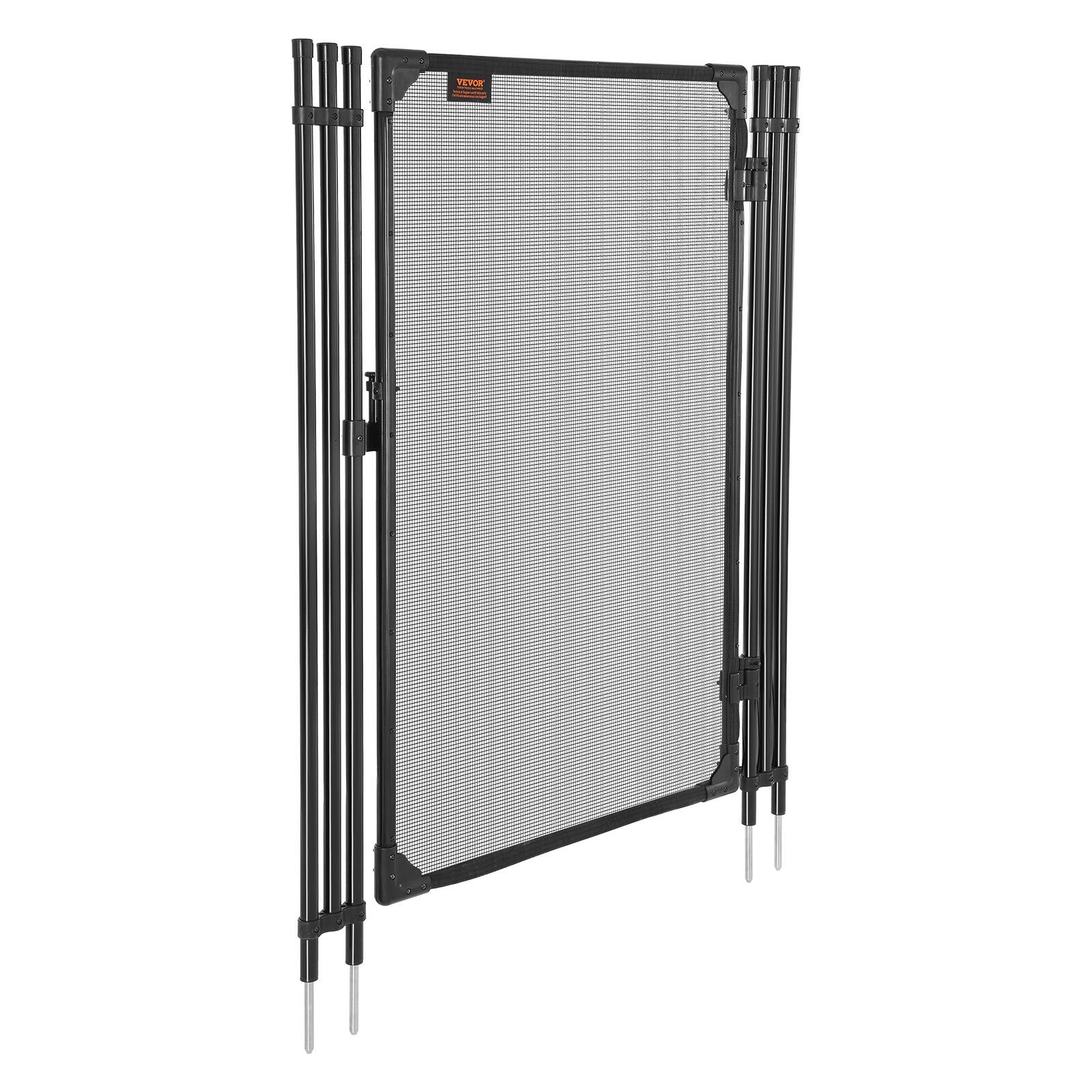 Alt View 5. VEVOR - Pool Fence Gate, 4 x 2.5 ft Inground Swimming Pool Fences Gate, Outdoor Security Fencing Door Kit with Metal Latch - Black.