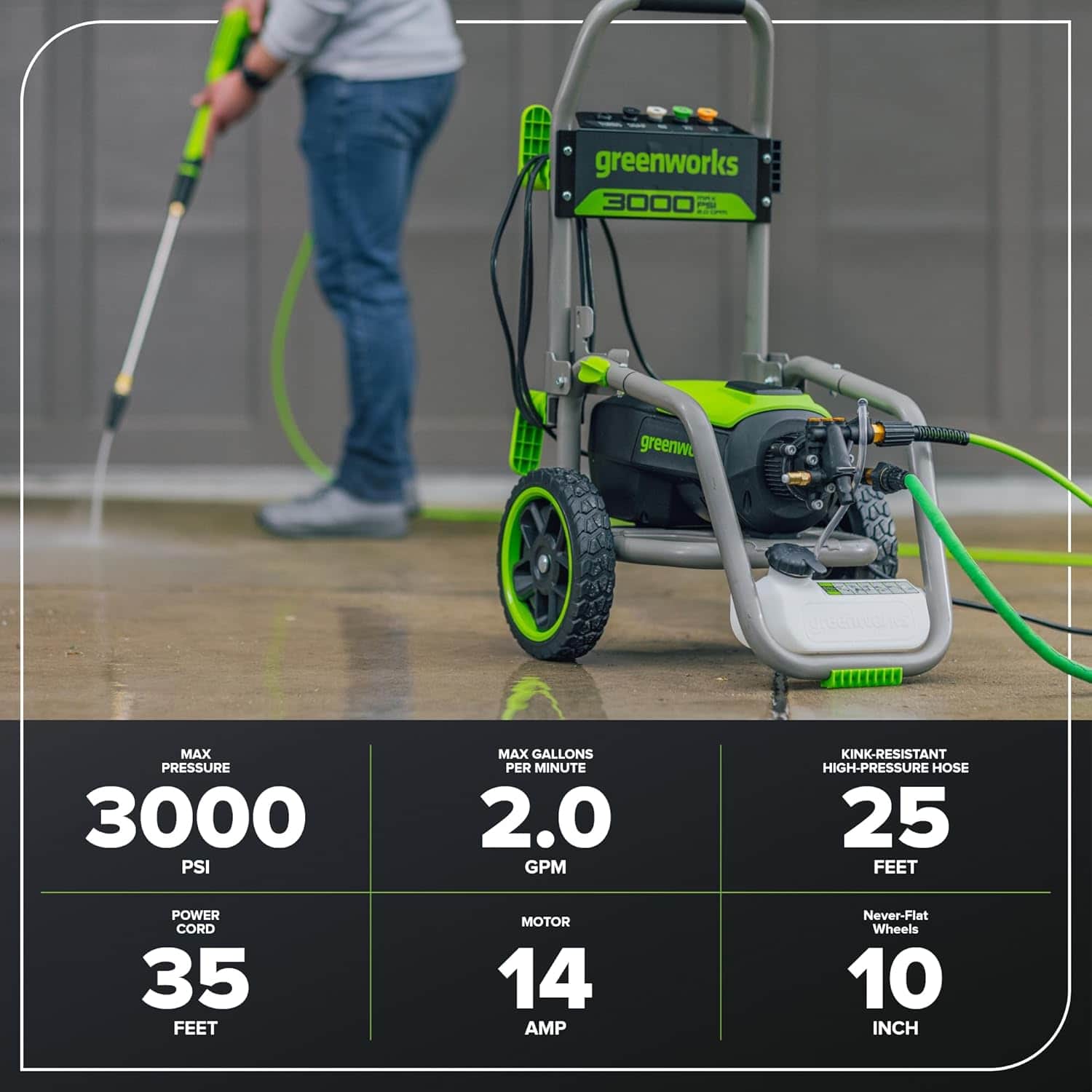 Greenworks Pro Brushless 3000 PSI (CSA Certified) 2.0 GPM Max
