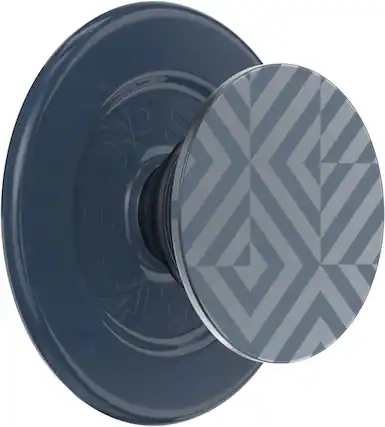 Front. PopSockets - MagSafe PopGrip Universal Magnetic Grip & Stand with Adapter Ring for Cell Phones - Alum Tile.