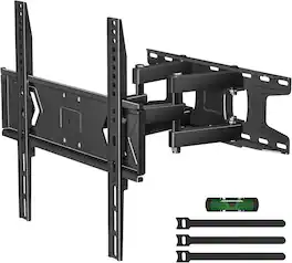 FINEAK - Full Motion TV Wall Mount for 32-60 Inch TVs, Swivel & Tilt Adjustable Bracket - Black