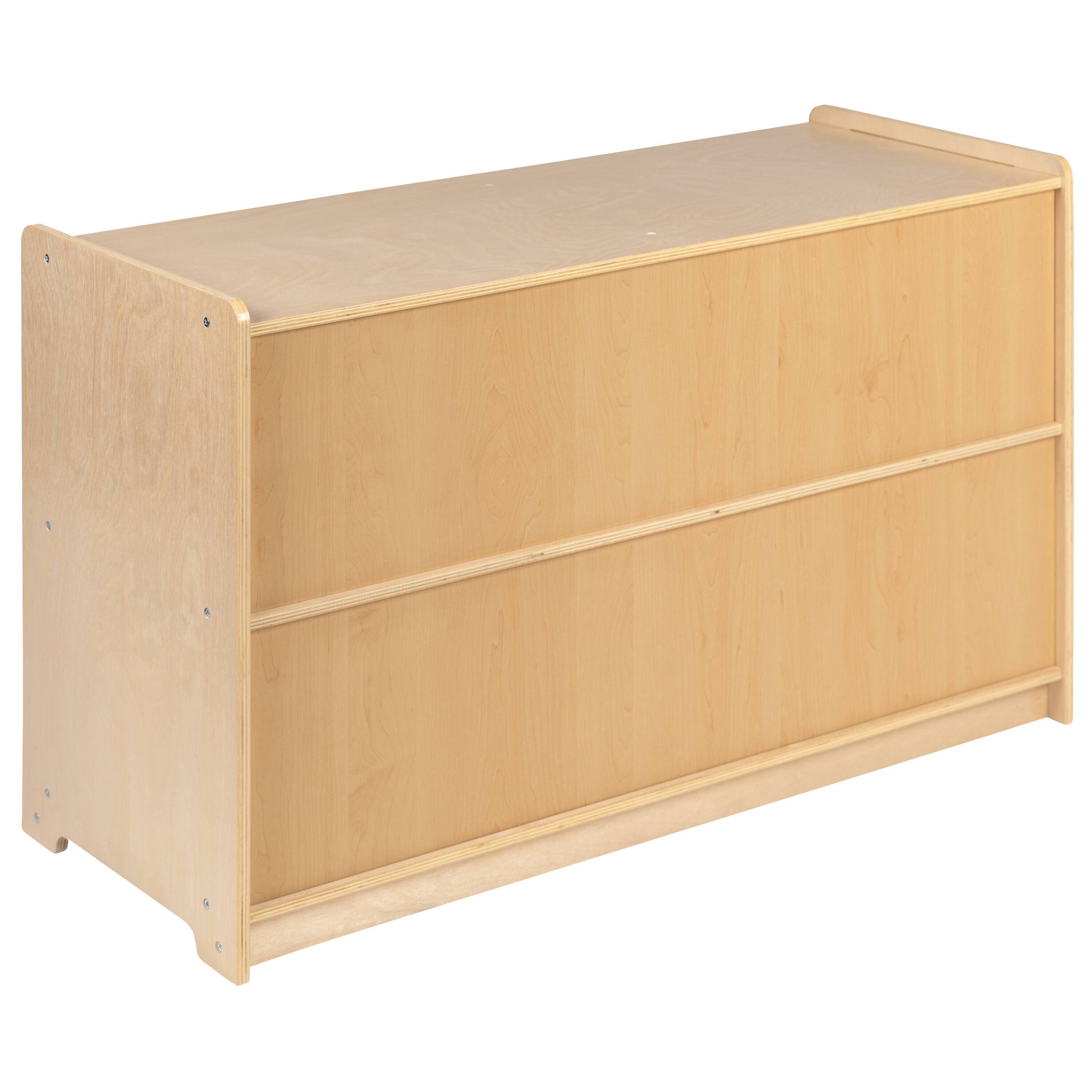 Alt View 6. Emma + Oliver - Wooden School Classroom Storage Cabinet/Cubby for Commercial or Home Use - Natural.