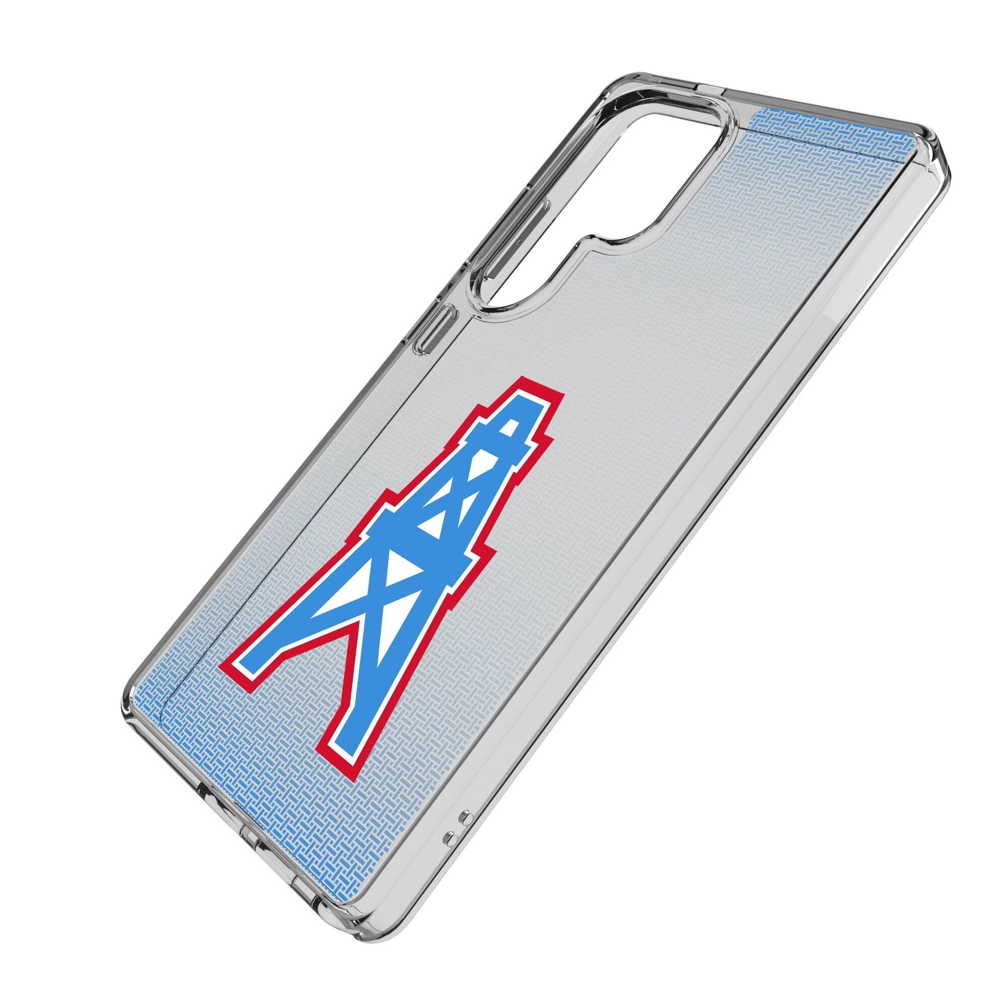 Alt View 1. Keyscaper - Houston Oilers Linen Logo Galaxy Clear Case - S25 - Multicolor.