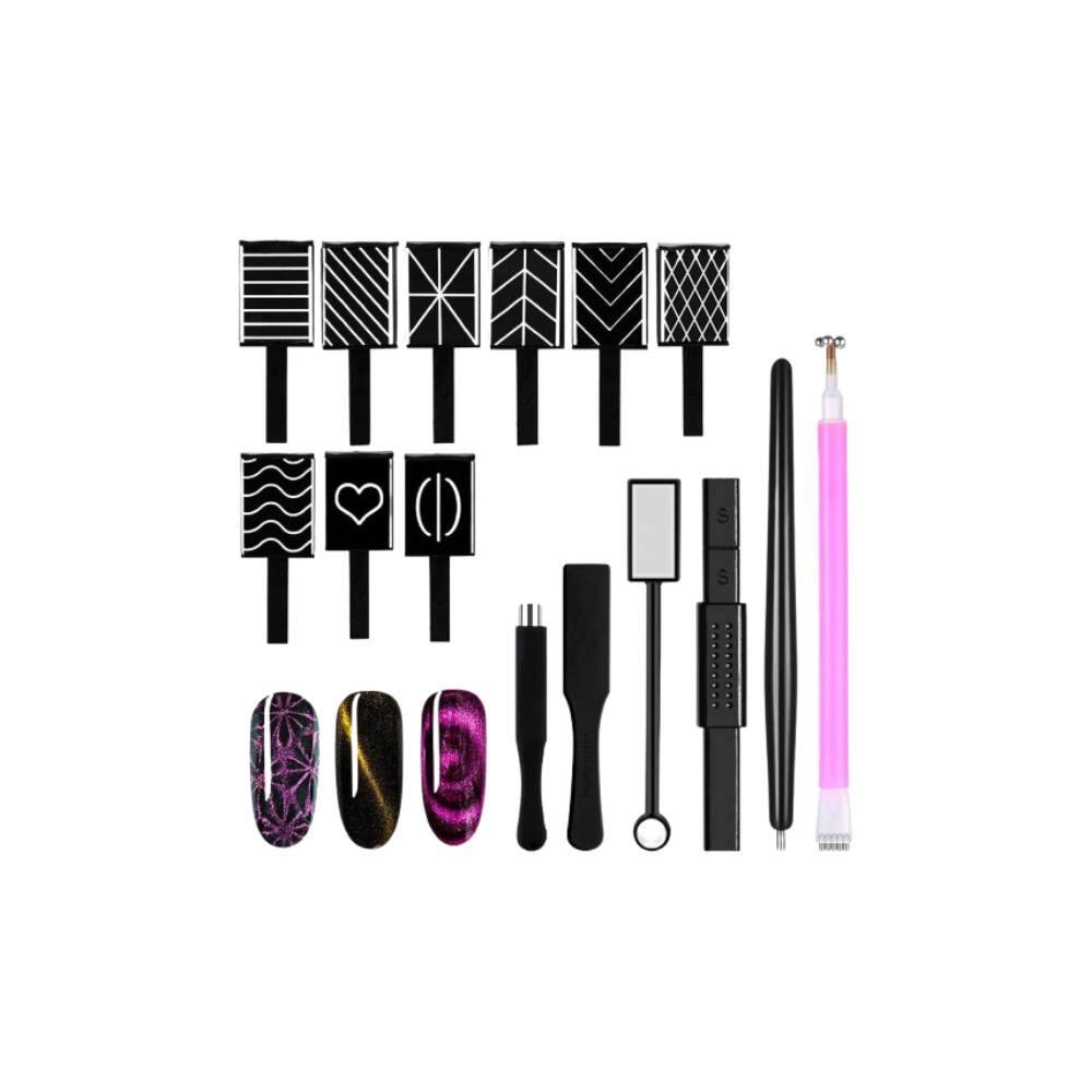 Beauty Hub Ecommerce - Magnet Design Tools Nail Kit - Black