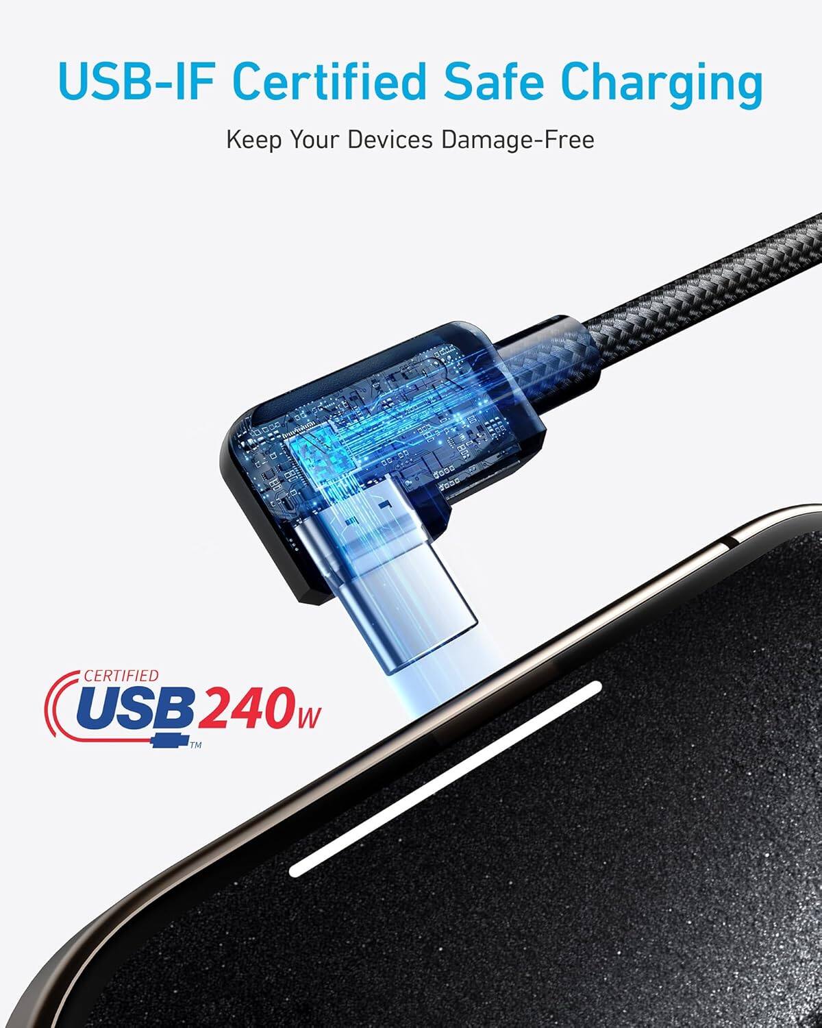 USB-IF Certified Safe Charging  
Keep Your Devices Damage-Free  

CERTIFIED USB 240w TM