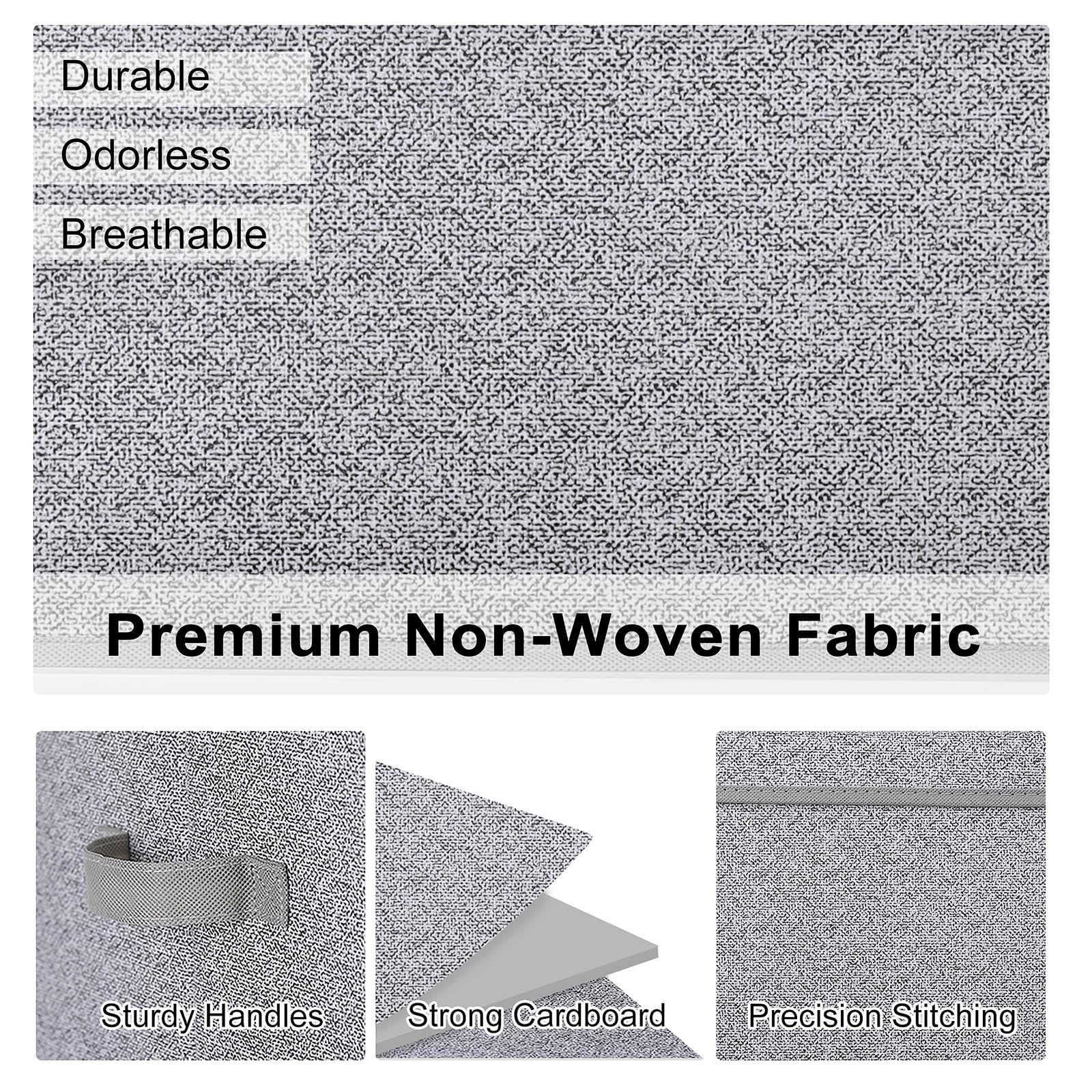 - Durable
- Odorless
- Breathable

Premium Non-Woven Fabric

- Sturdy Handles
- Strong Cardboard
- Precision Stitching