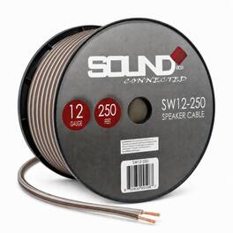 SoundBox - SW12-250, 12 Gauge CCA Speaker Wire Spool - 250 Ft
