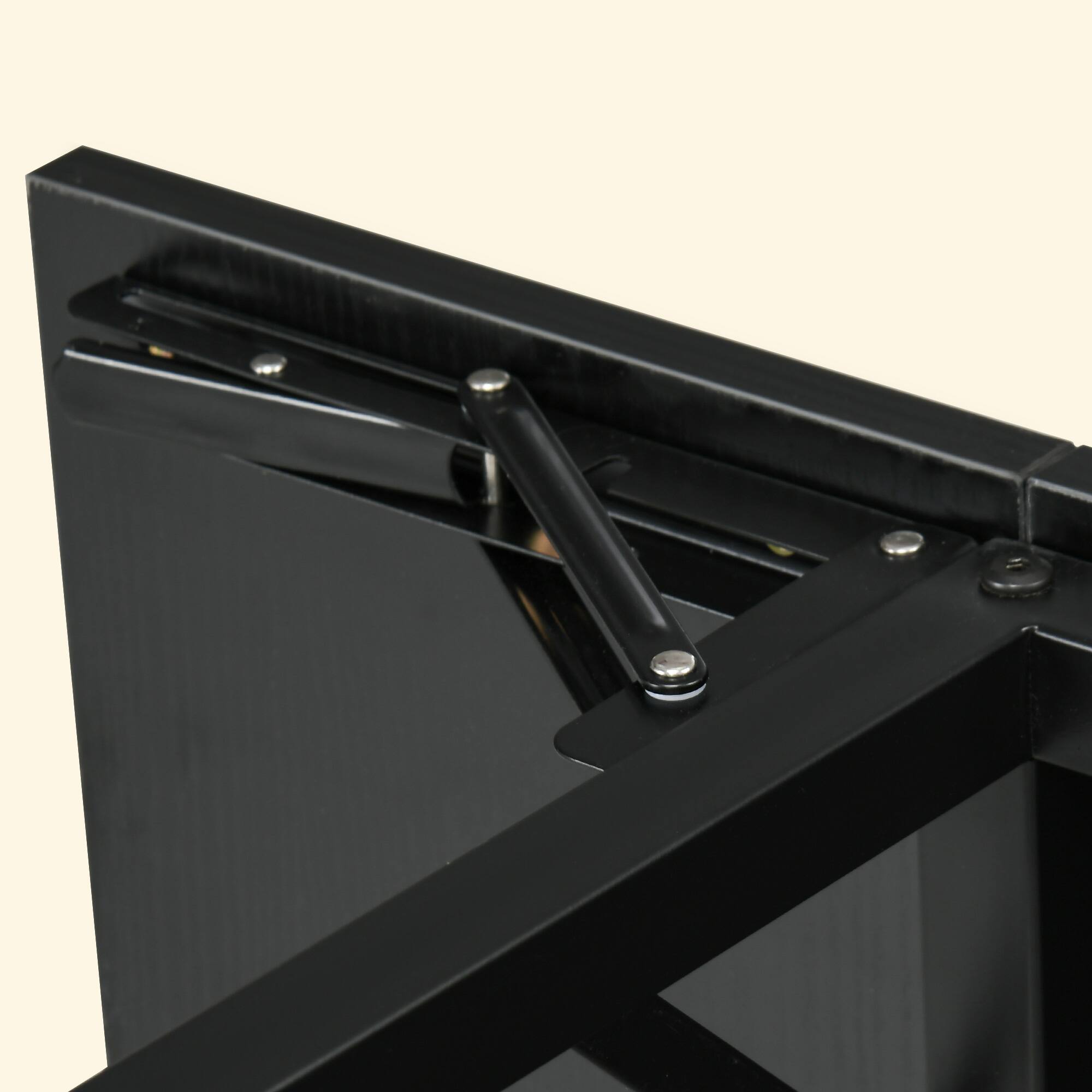 Alt View 5. Homcom - Industrial Folding Dining Table for 2 to 4, Space Saving Drop Leaf Kitchen Table for Small Spaces - Black.