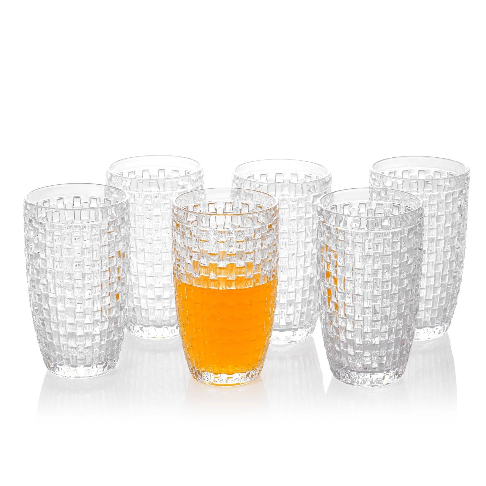 Front. BreeBe - Knitted Collection Highball Glasses set of 6 - Clear.
