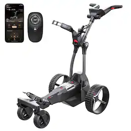 NAVEE - Birdie 3 Electric Golf Push Cart, 36 Hole Max Range, Dual Motor Assist, 9 Speeds, Remote Control, Foldable - Black