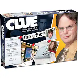 USAoploy - CLUE: The Office - Dunder Mifflin Collectible Mystery Board Game, Ages 9+, 2-6 Players