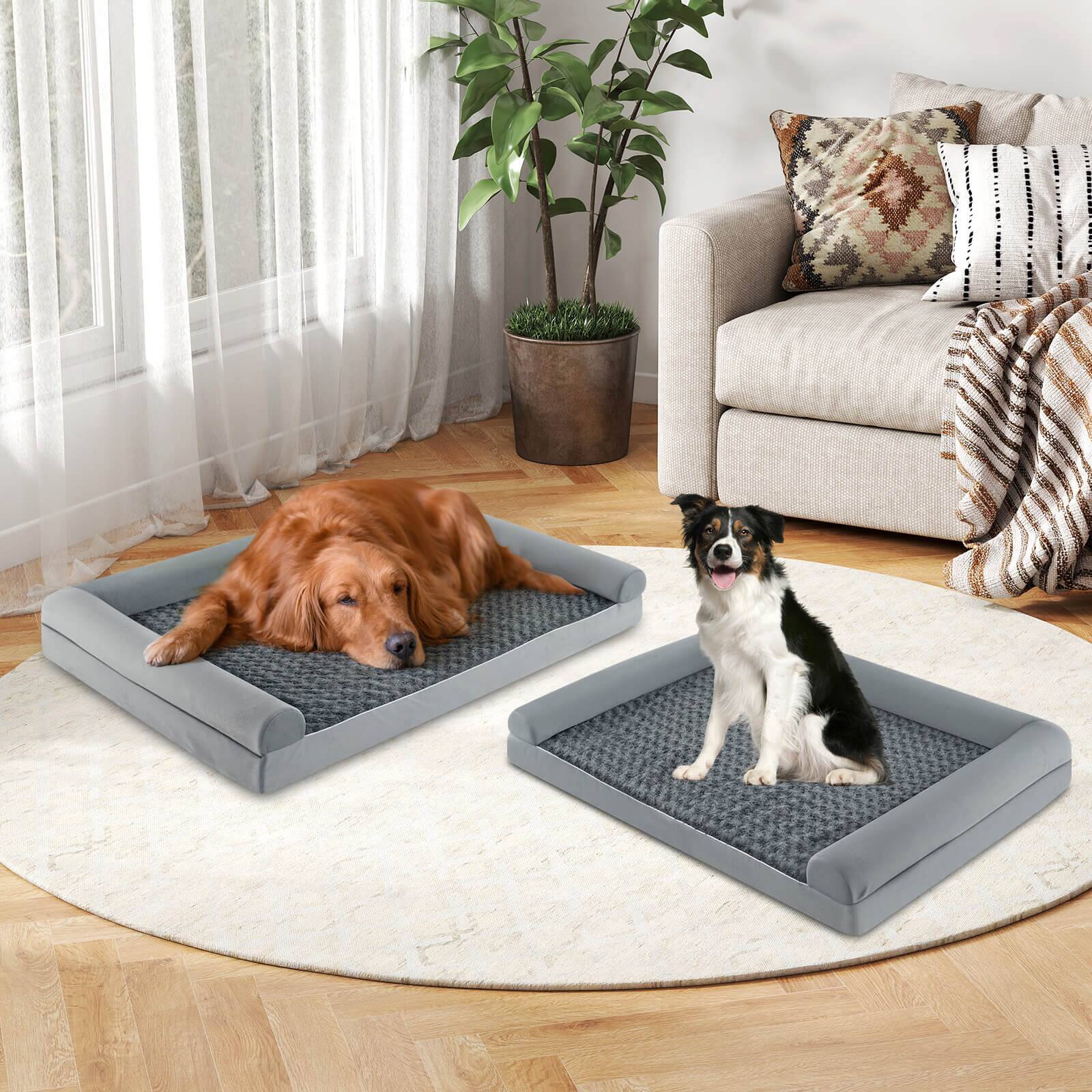 Alt View 4. Costway - Costway XL Sized Large Pet Bed with Orthopedic Egg Crate Foam Removable Washable Cover - Gray.