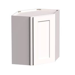 Boyel Living - 24-in W x 30-in H x 12-in D Shaker RTA Kitchen Diagonal Corner Wall Cabinet with Soft-Close - White Shaker