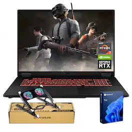 ASUS - TUF A18 18" WQXGA Gaming Laptop - AMD Ryzen 7 260 with 64GB RAM - 2TB SSD - NVIDIA GeForce RTX 5070 - PCO Laptop Cooler - Gray