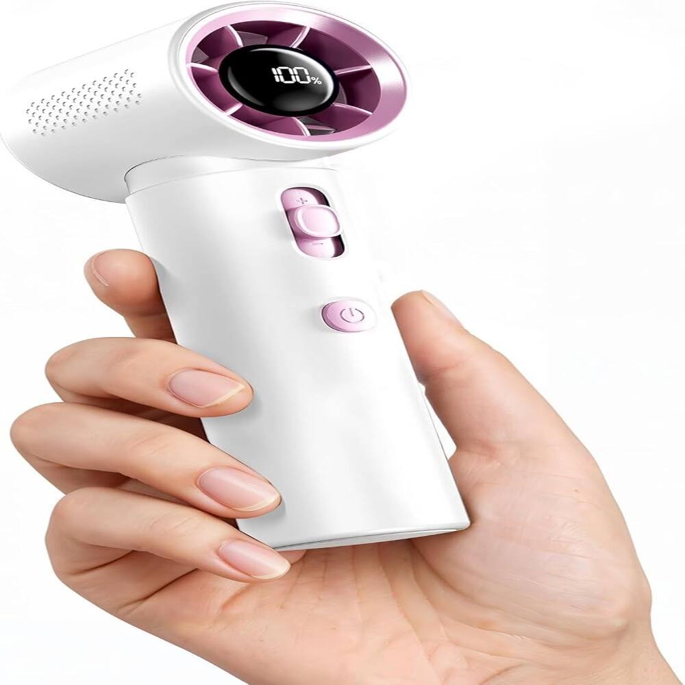 Alt View 1. Loheer - Loheer Portable Handheld Turbo Fan High Speed Rechargeable Personal Fan with Digital Display.