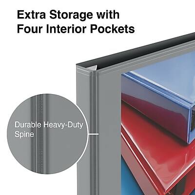 Extra Storage with Four Interior Pockets

Durable Heavy-Duty Spine