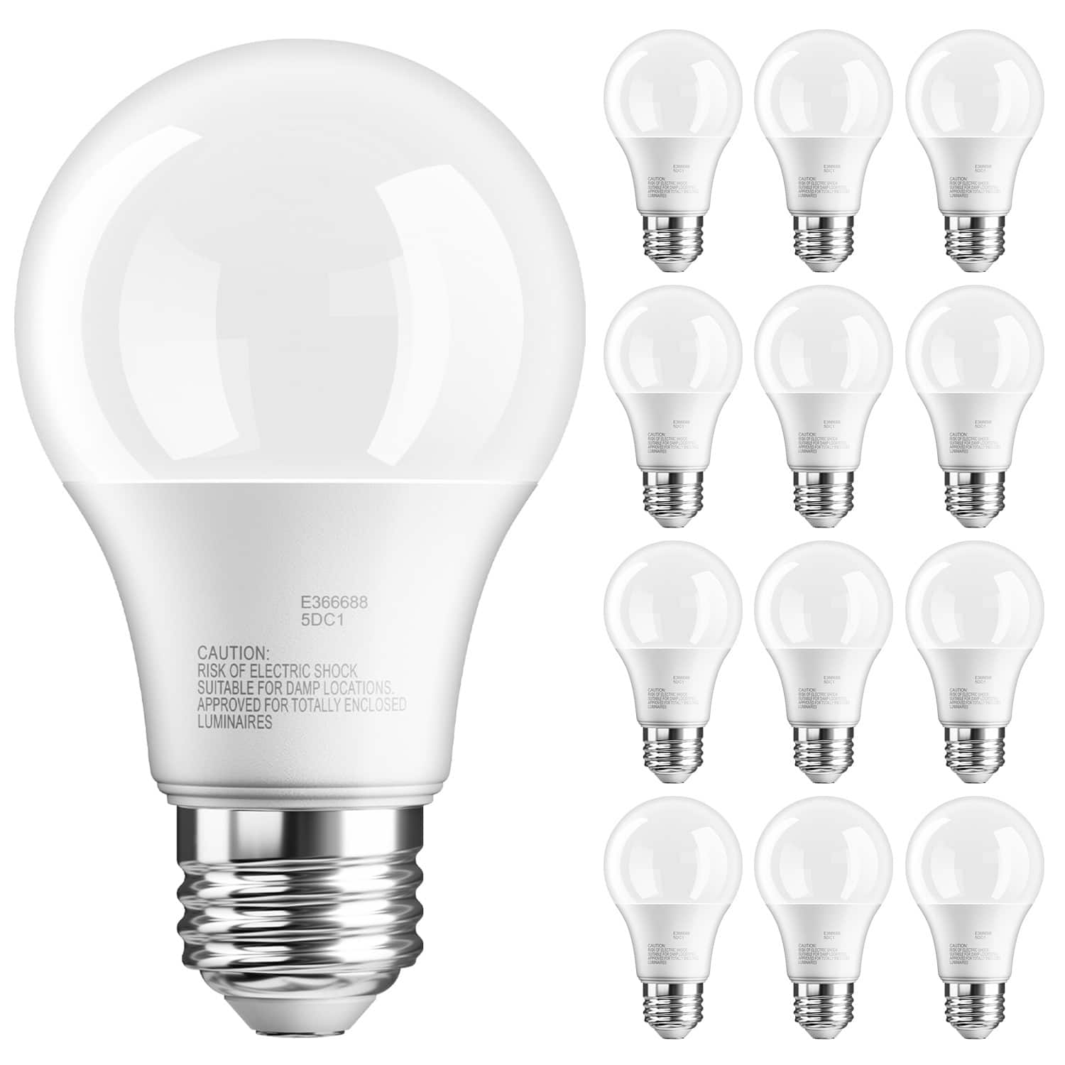 DAYBETTER - 60-Watt Equivalent A19 Standard Bulb Shape Non-Dimmable LED Light Bulb 5000K Daylight