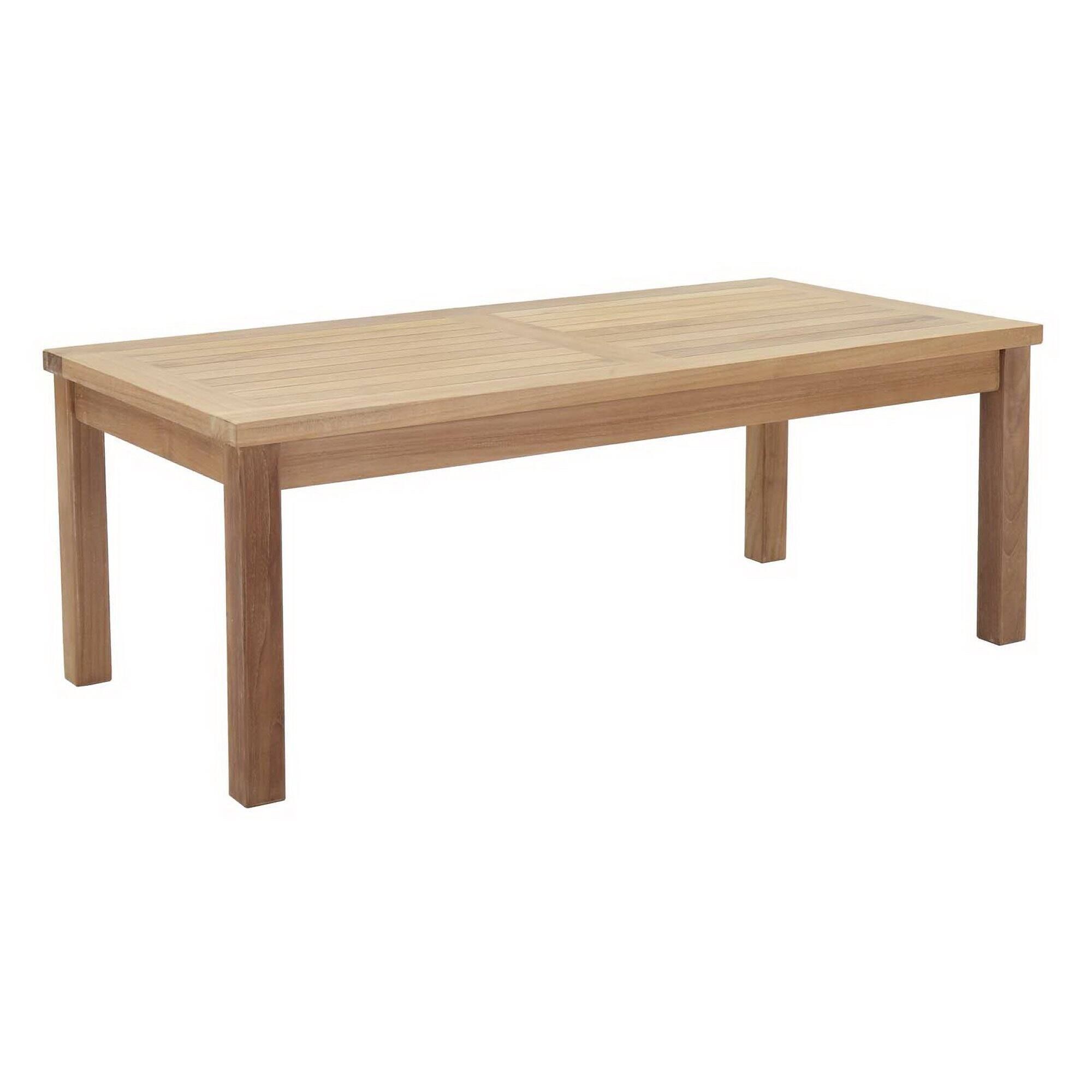 Angle. Modway - Marina Outdoor Patio Teak Rectangle Coffee Table by Modway - Natural.