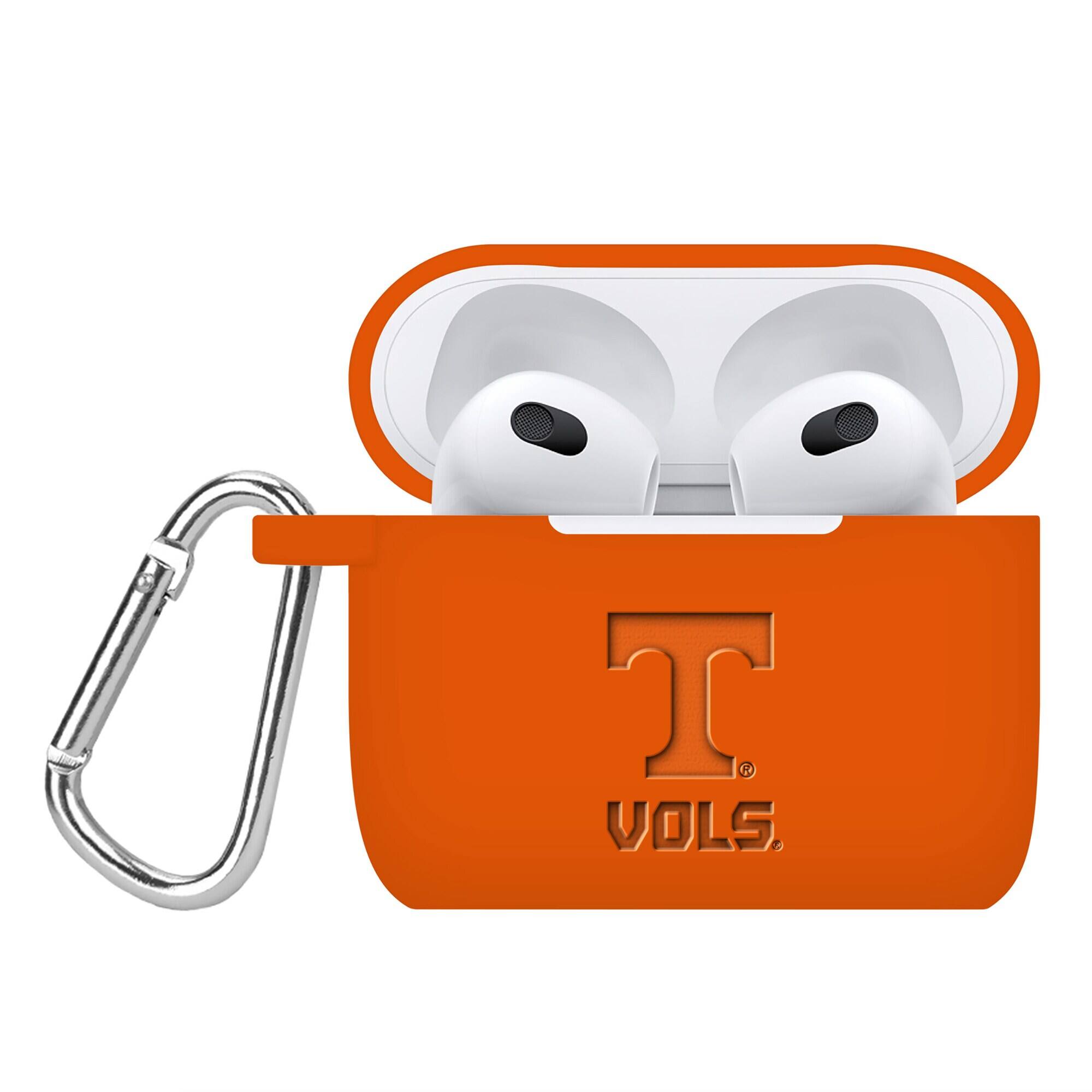Front. Affinity Bands - Tennessee Volunteers Debossed Silicone AirPods Gen Three Case Cover - No Size - Multicolor.