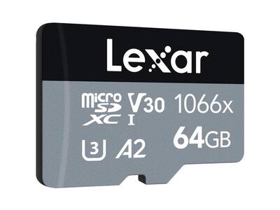 Lexar SILVER Professional 1066x 64GB microSDXC UHS I Memory Card Lexar SILVER Professional 1066x 64GB microSDXC UHS I Memory Card