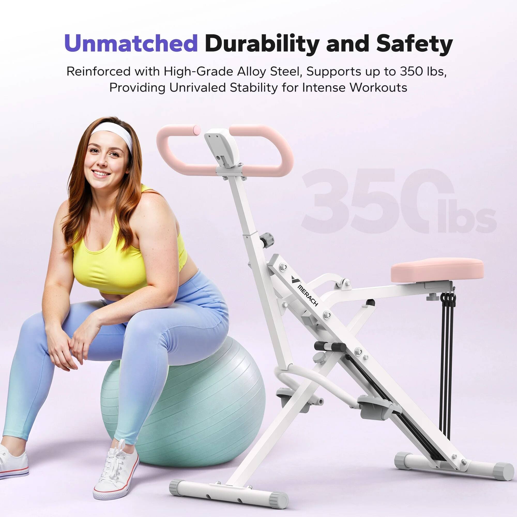 Unmatched Durability and Safety  
Reinforced with High-Grade Alloy Steel, Supports up to 350 lbs, Providing Unrivaled Stability for Intense Workouts  

350 lbs