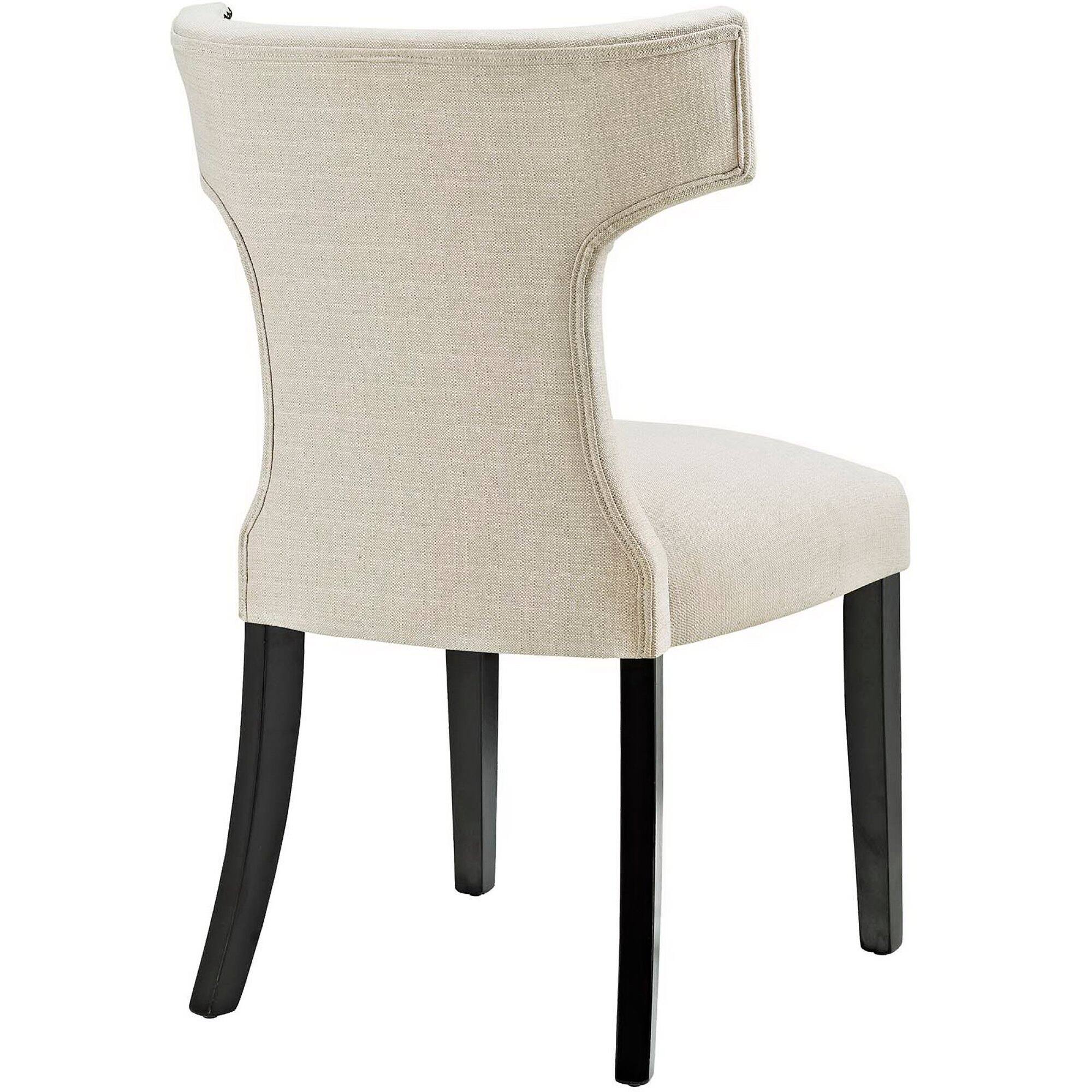 Left. Modway - Curve Fabric Dining Chair by Modway - Brown.