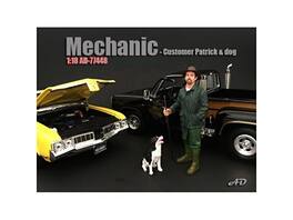 Customer Patrick and a Dog Figurine / Figure For 1:18 Models by American Diorama - Multi