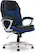 Front. Serta - Amplify Work or Play Ergonomic High-Back Faux Leather Swivel Executive Chair with Mesh Accents - Black and Cobalt Blue.